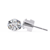 Pendientes de medio bisel con diamantes cultivados en laboratorio de 2,50 ct
