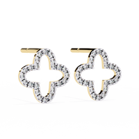 0.25ct Lab Grown Diamond Clover Earrings