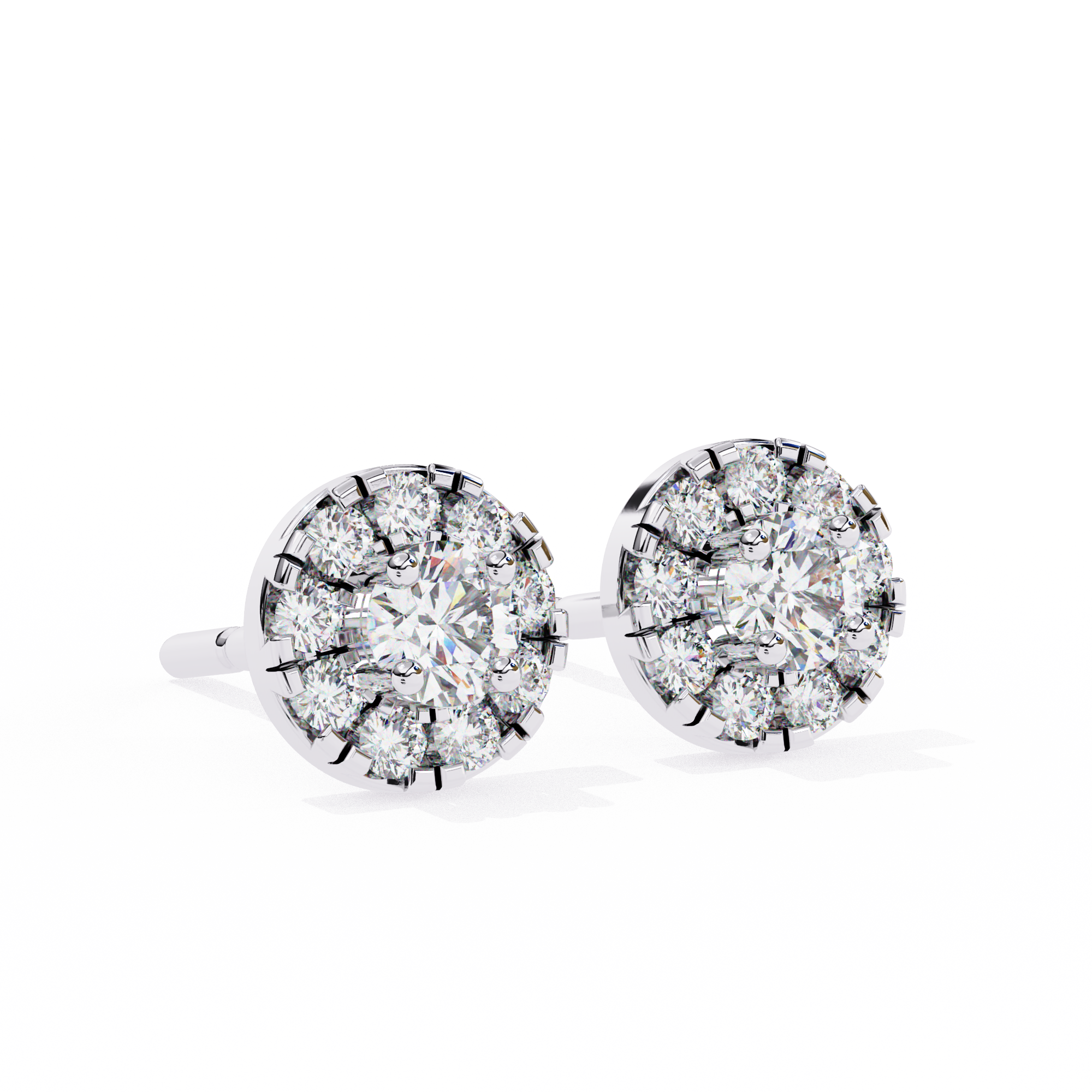 0.51ct Lab Grown Diamond Halo Studs