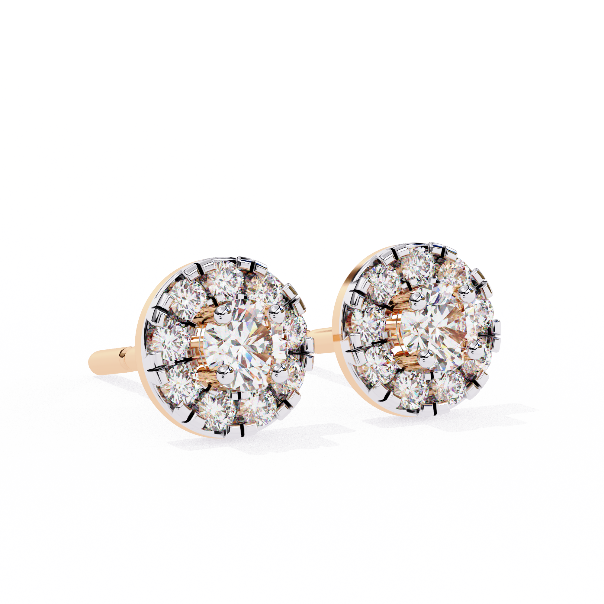 0.51ct Lab Grown Diamond Halo Studs