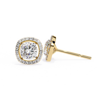 IGI 2.24ct Lab Grown Cushion Cut Diamond Earrings