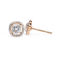 IGI 2.24ct Lab Grown Cushion Cut Diamond Earrings