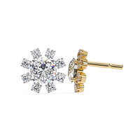 IGI 1.50ct Lab Grown Diamond Flower Stud Earrings