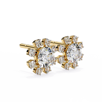 IGI 1.50ct Lab Grown Diamond Flower Stud Earrings