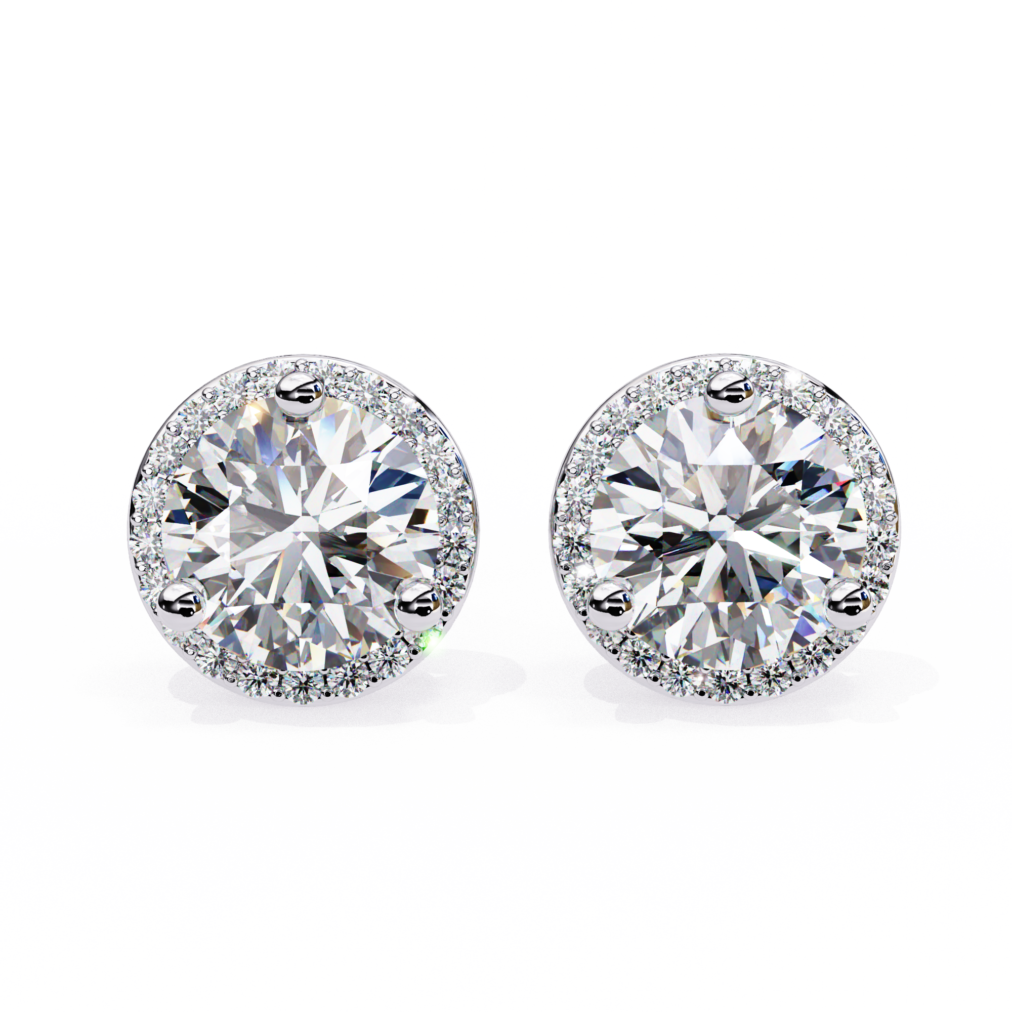 IGI 2.25ct Lab Grown Diamond Luxurious Halo Studs