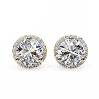 IGI 2.25ct Lab Grown Diamond Luxurious Halo Studs