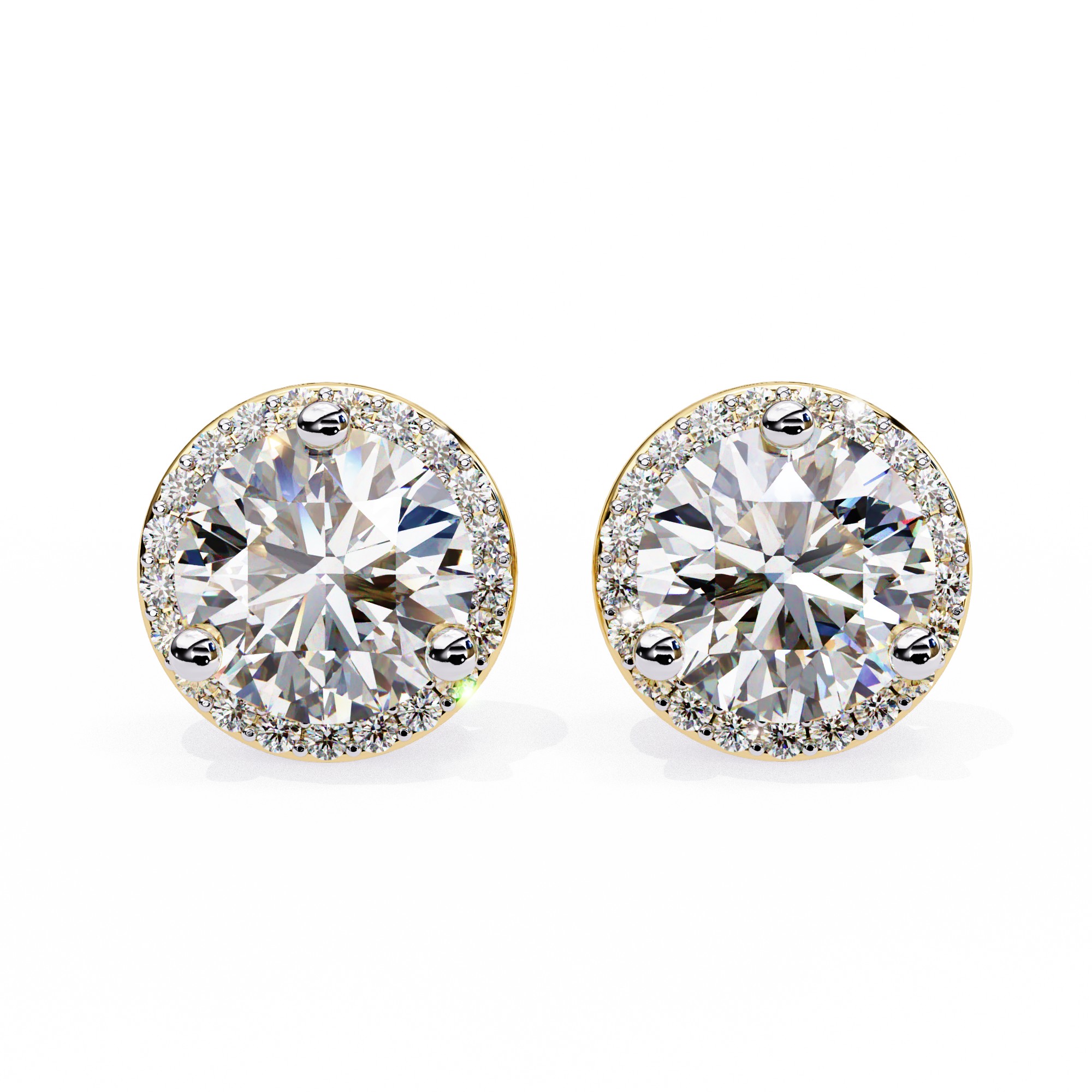 IGI 2.25ct Lab Grown Diamond Luxurious Halo Studs