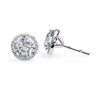 IGI 2.25ct Lab Grown Diamond Luxurious Halo Studs