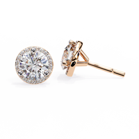 IGI 2.25ct Lab Grown Diamond Luxurious Halo Studs