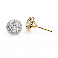 IGI 2.25ct Lab Grown Diamond Luxurious Halo Studs