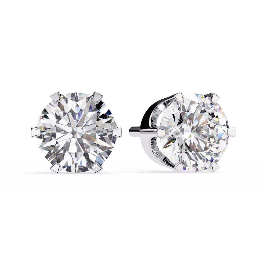 Pendientes de elegancia clásica con diamantes cultivados en laboratorio de 2,50 ct