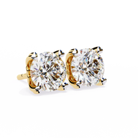 Pendientes con forma de corazón de diamantes cultivados en laboratorio de 2,50 ct