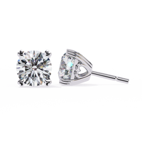 Pendientes con forma de corazón de diamantes cultivados en laboratorio de 2,50 ct