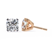 Pendientes con forma de corazón de diamantes cultivados en laboratorio de 2,50 ct