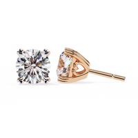 Pendientes con forma de corazón de diamantes cultivados en laboratorio de 2,50 ct