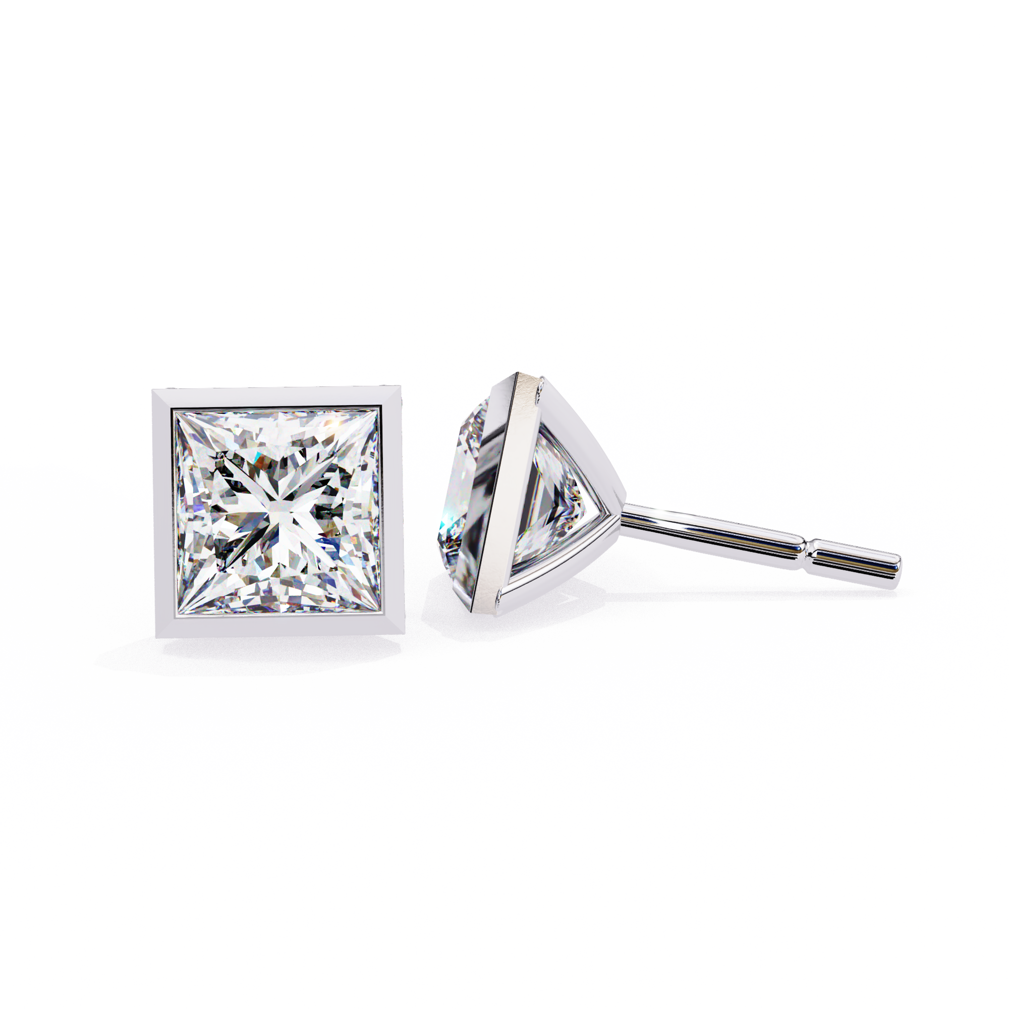 2 carat diamond stud earrings
