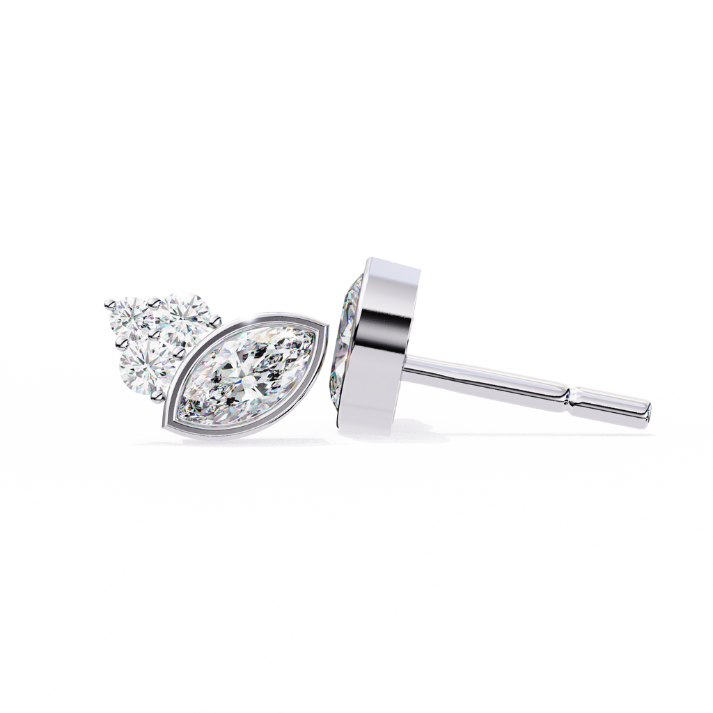 0.51ct Lab Grown Diamond Drop Leaf Earrings