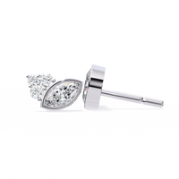 0.51ct Lab Grown Diamond Drop Leaf Earrings