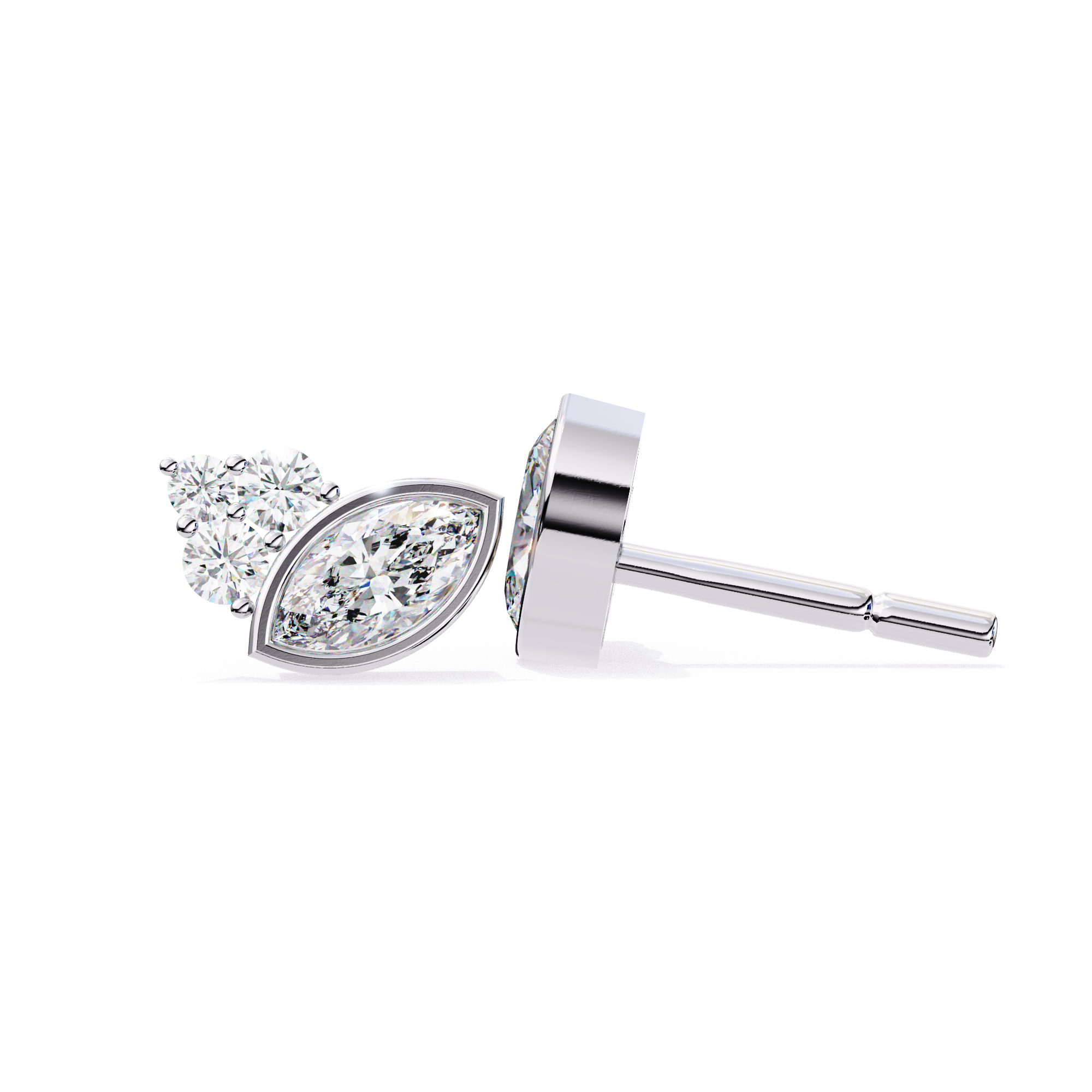 0.51ct Lab Grown Diamond Drop Leaf Earrings