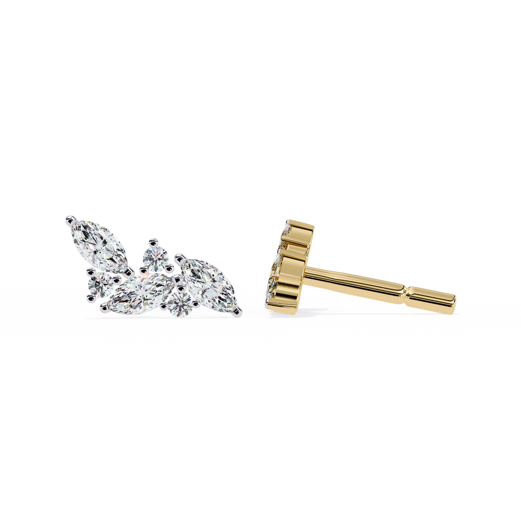 Pendientes de lujo con forma de marquesa y diamantes cultivados en laboratorio de 0,72 ct