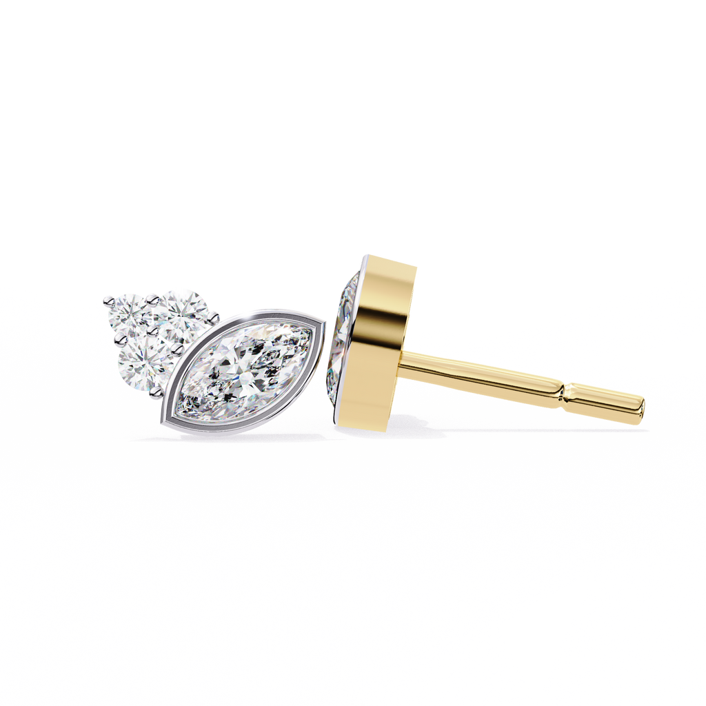 0.51ct Lab Grown Diamond Drop Leaf Earrings