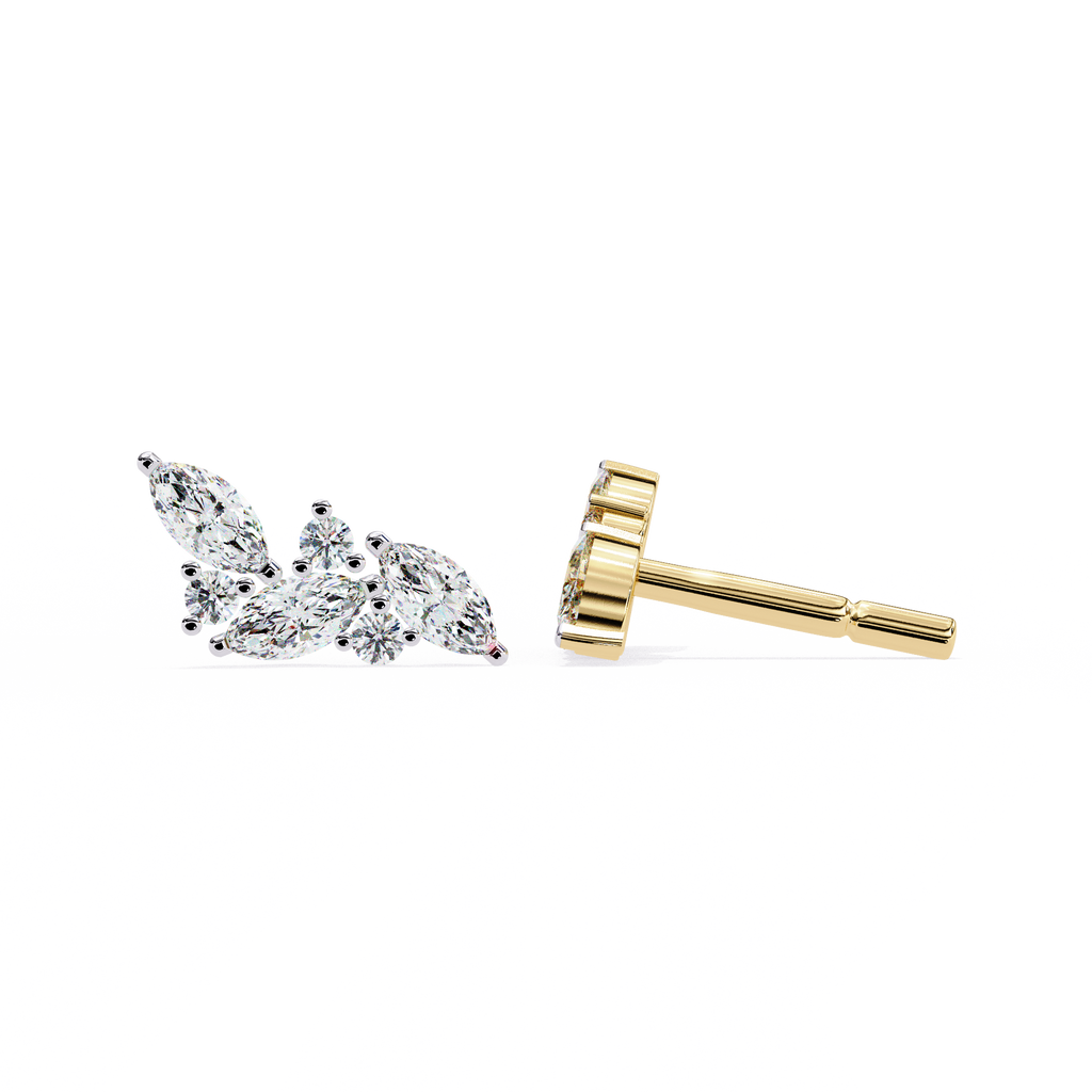 Pendientes de lujo con forma de marquesa y diamantes cultivados en laboratorio de 0,72 ct