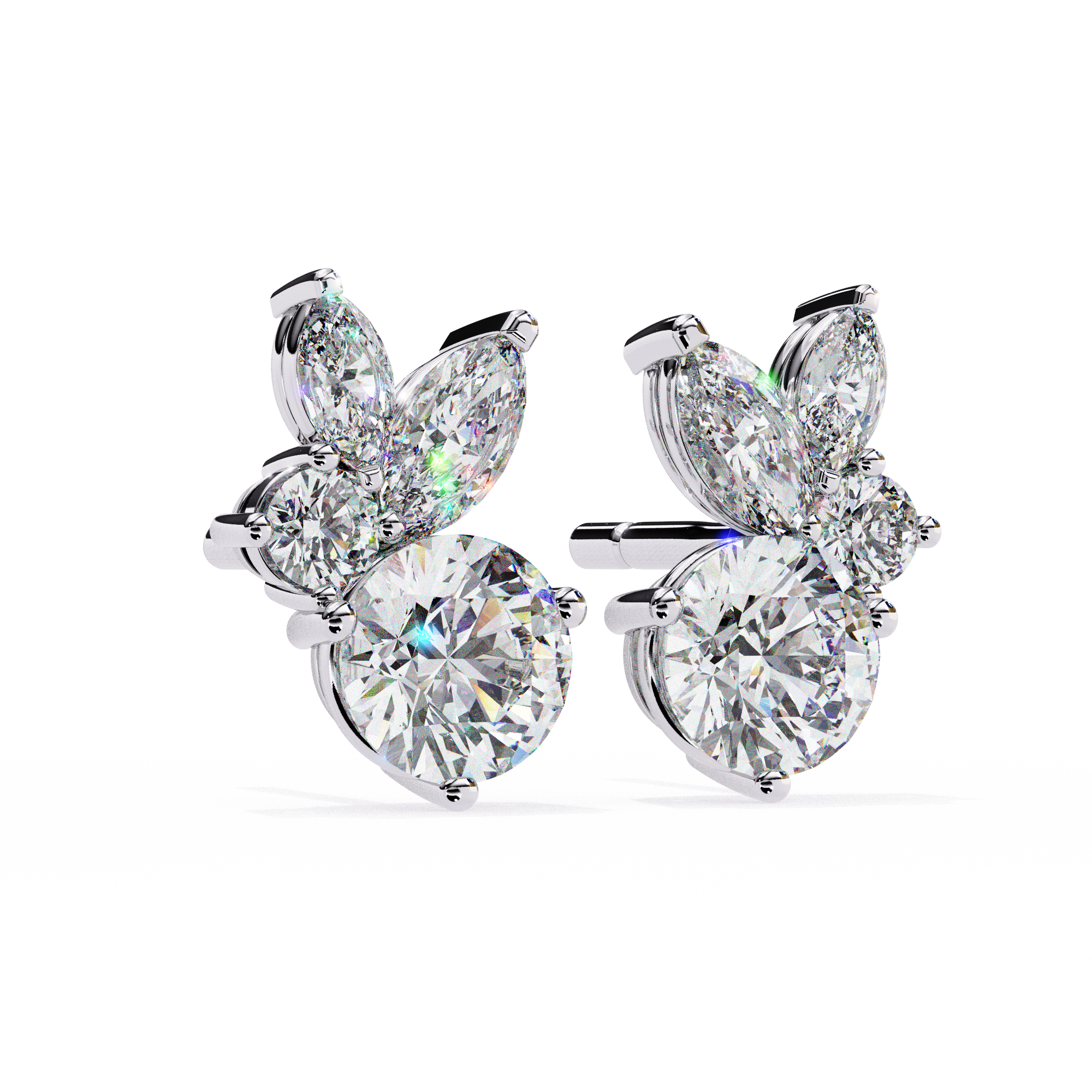 1.47ct Lab Grown Diamond Marquise Fancy Earrings