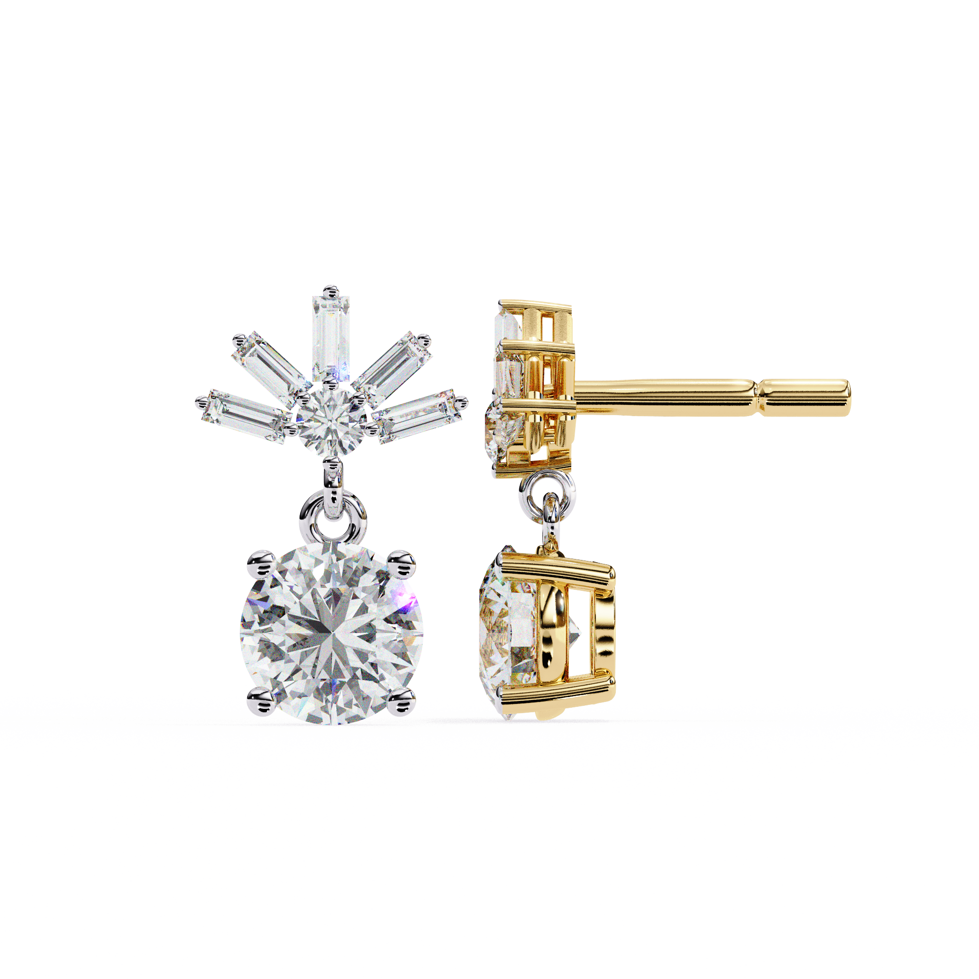 0.83ct Lab Grown Diamond Modern Marvel Earrings