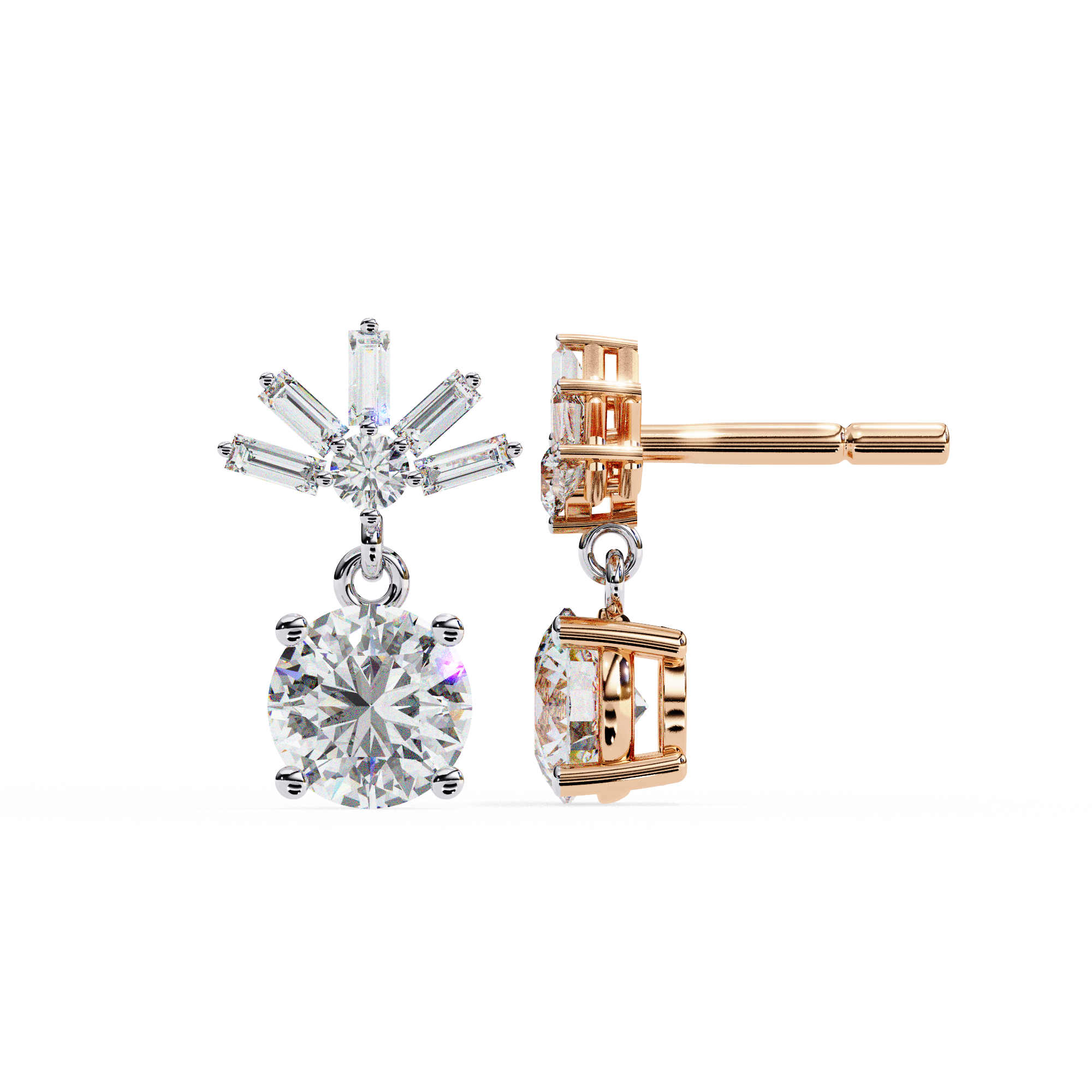 0.83ct Lab Grown Diamond Modern Marvel Earrings