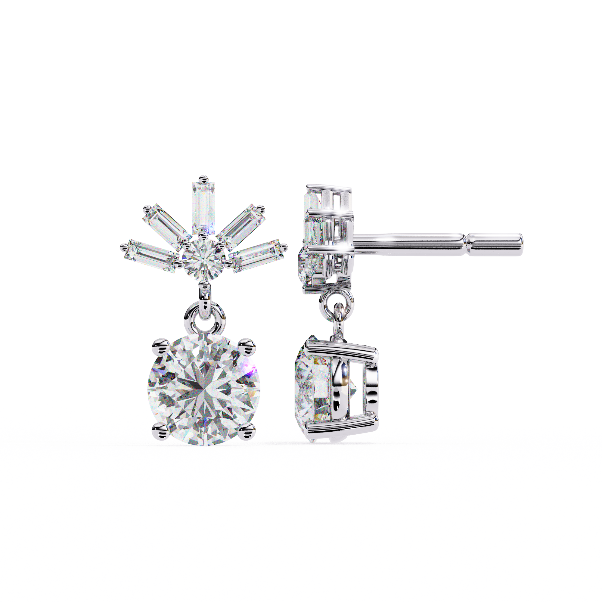 0.83ct Lab Grown Diamond Modern Marvel Earrings