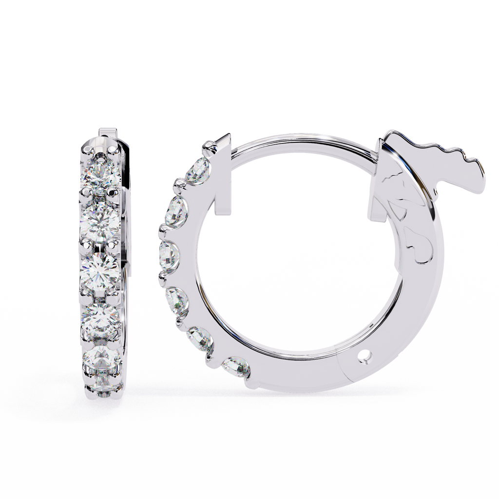 Aros con diamantes cultivados en laboratorio de 0,50 quilates