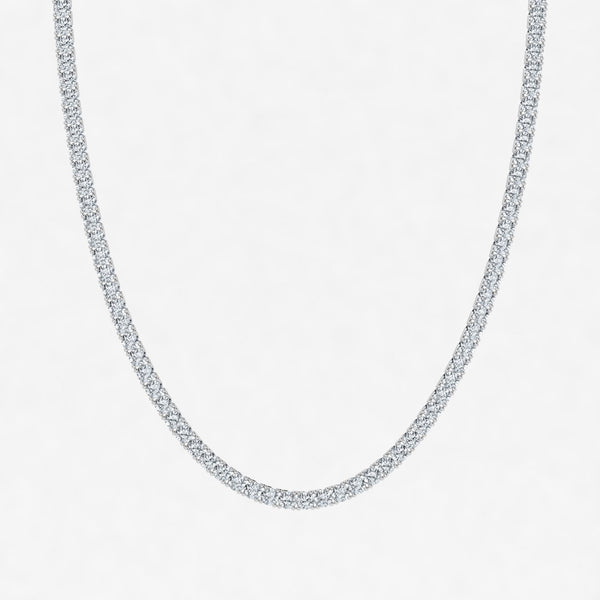 IGI Round Lab Grown Diamond Tennis Necklace (5-10 Carat) 18 Inches