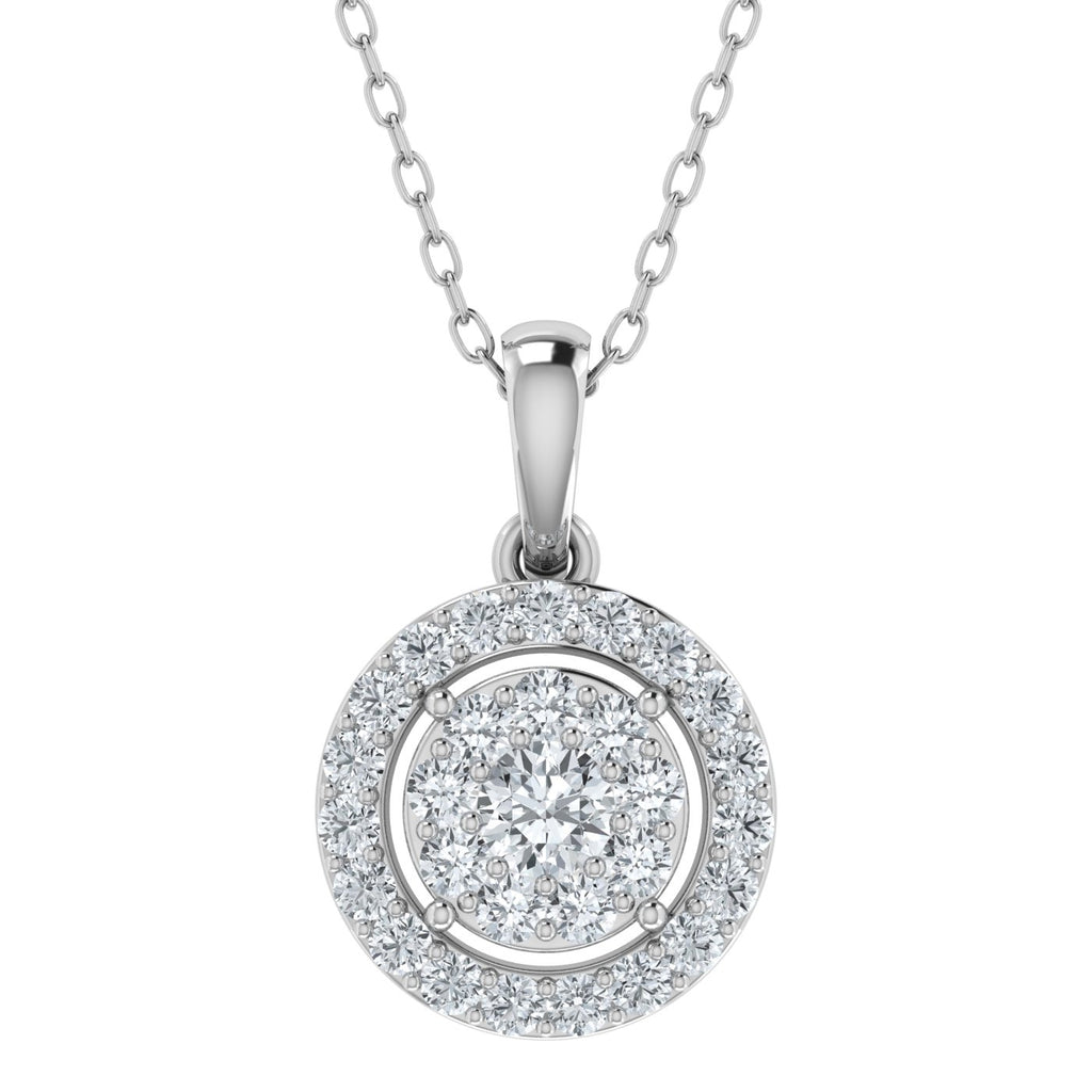 Lab Grown Diamond Halo Pendant (0.50ct - 1.00ct)