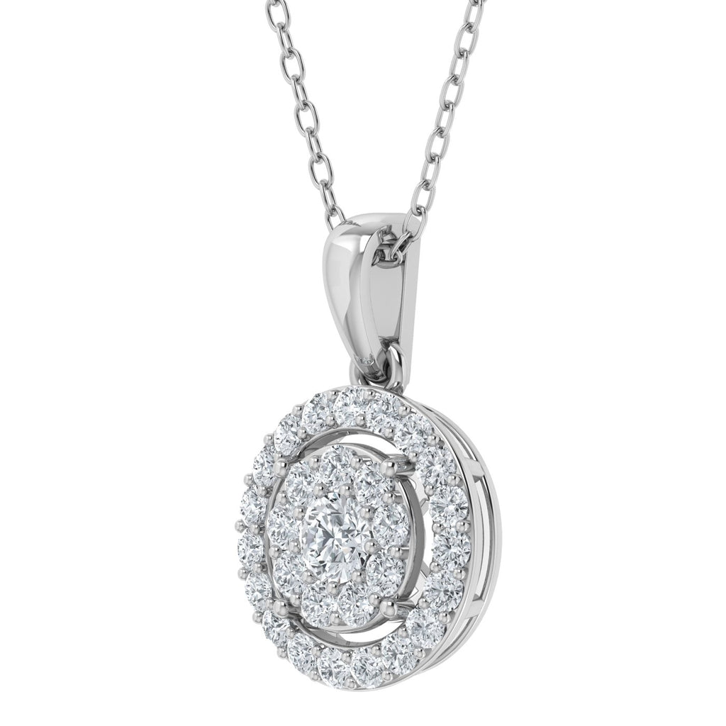 Lab Grown Diamond Halo Pendant (0.50ct - 1.00ct)