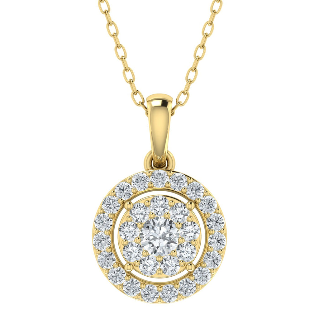 Lab Grown Diamond Halo Pendant (0.50ct - 1.00ct)