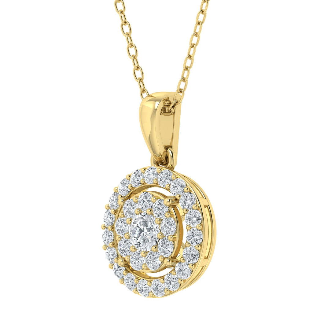 Lab Grown Diamond Halo Pendant (0.50ct - 1.00ct)