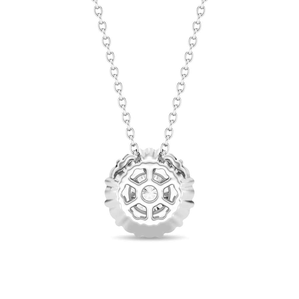 Lab Grown Diamond Round Halo Pendant