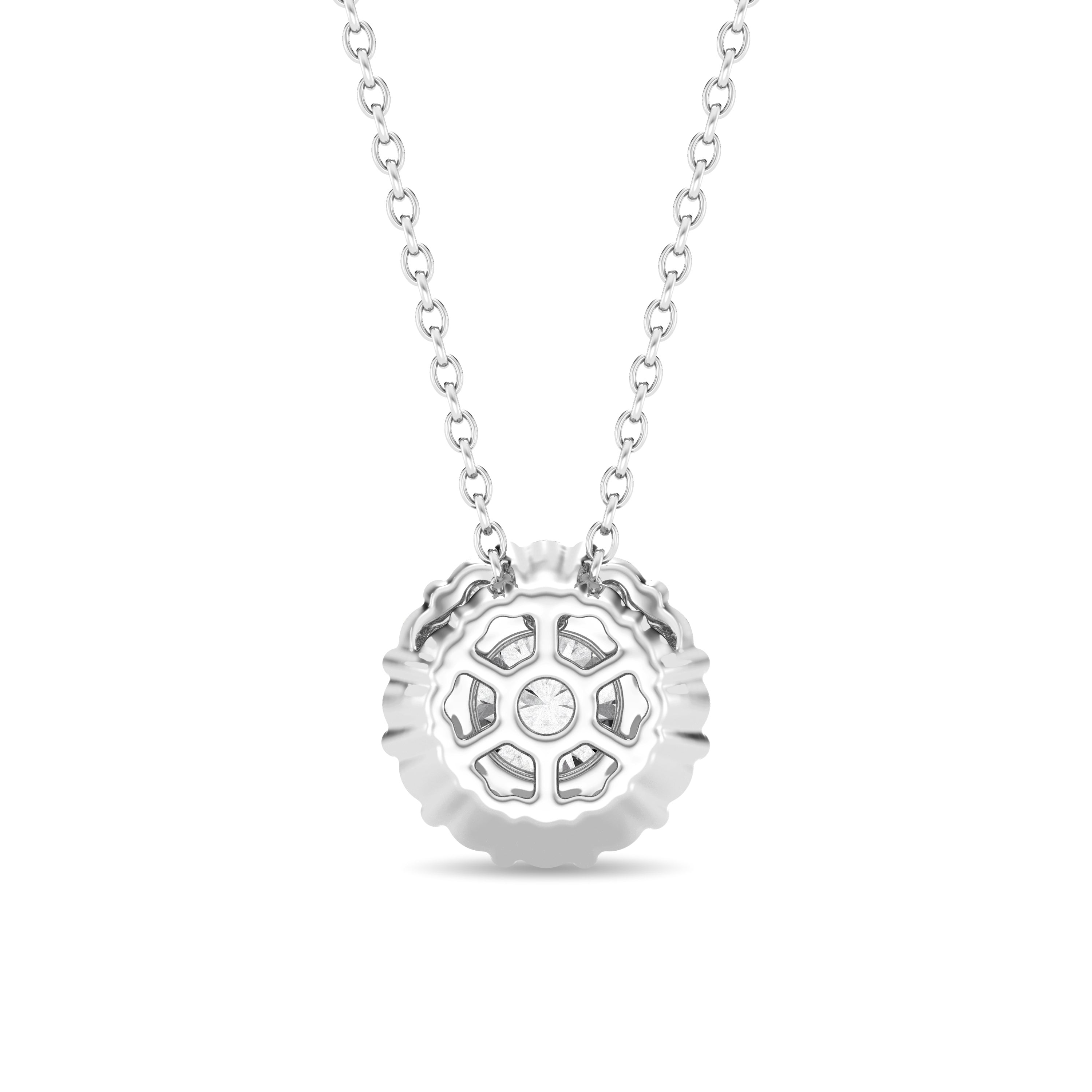 Lab Grown Diamond Round Halo Pendant