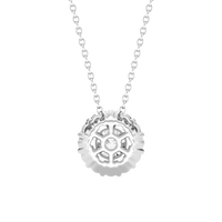 0.75ct Lab Grown Diamond Round Halo Pendant