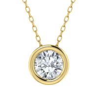 Colgante con bisel de diamantes cultivados en laboratorio de 0,50 ct