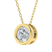Colgante con bisel de diamantes cultivados en laboratorio de 0,50 ct