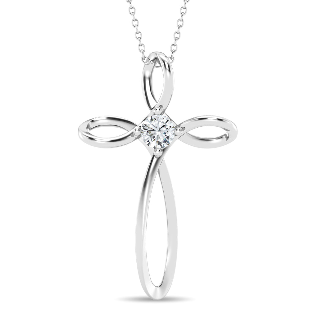 0.25ct Lab Grown Diamond Cross Pendant,Pendant,Omega Virtual,lab grown pendant, New Arrivals, Virtual,Shop QSE,www.shopqse.com,US