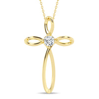 0.25ct Lab Grown Diamond Cross Pendant