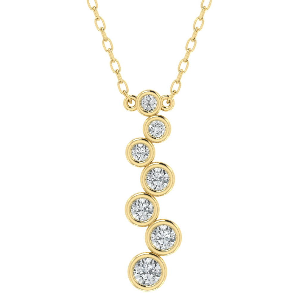 Colgante con bisel de diamantes cultivados en laboratorio de 0,50 ct