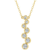 Colgante con bisel de diamantes cultivados en laboratorio de 0,50 ct