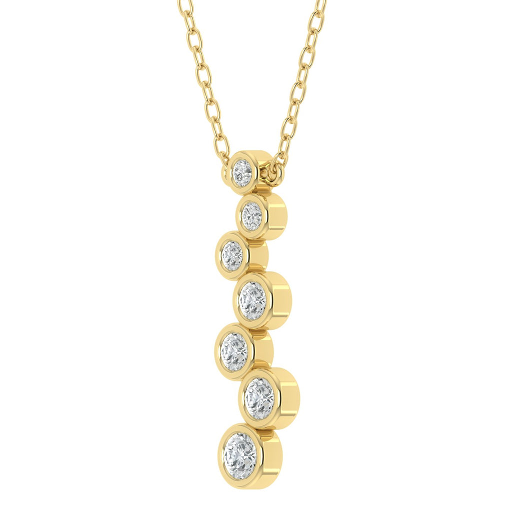 Colgante con bisel de diamantes cultivados en laboratorio de 0,50 ct