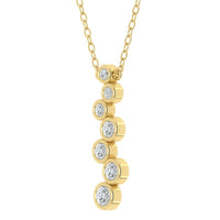 Colgante con bisel de diamantes cultivados en laboratorio de 0,50 ct