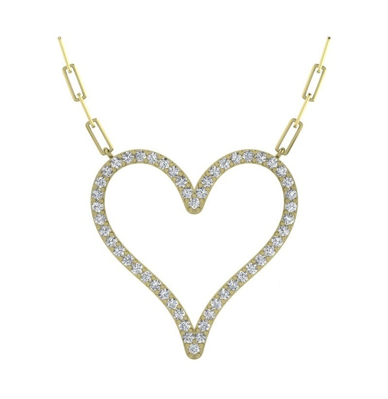 Lab Grown Diamond Heart Shape Necklace