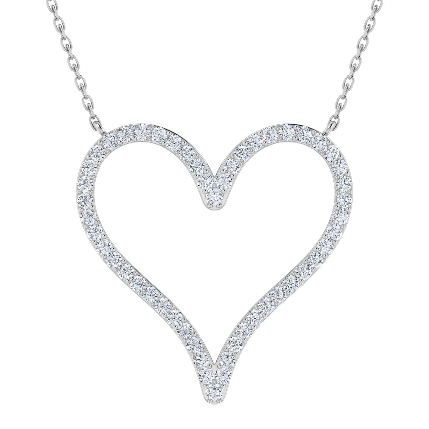 Lab Grown Diamond Heart Shape Necklace