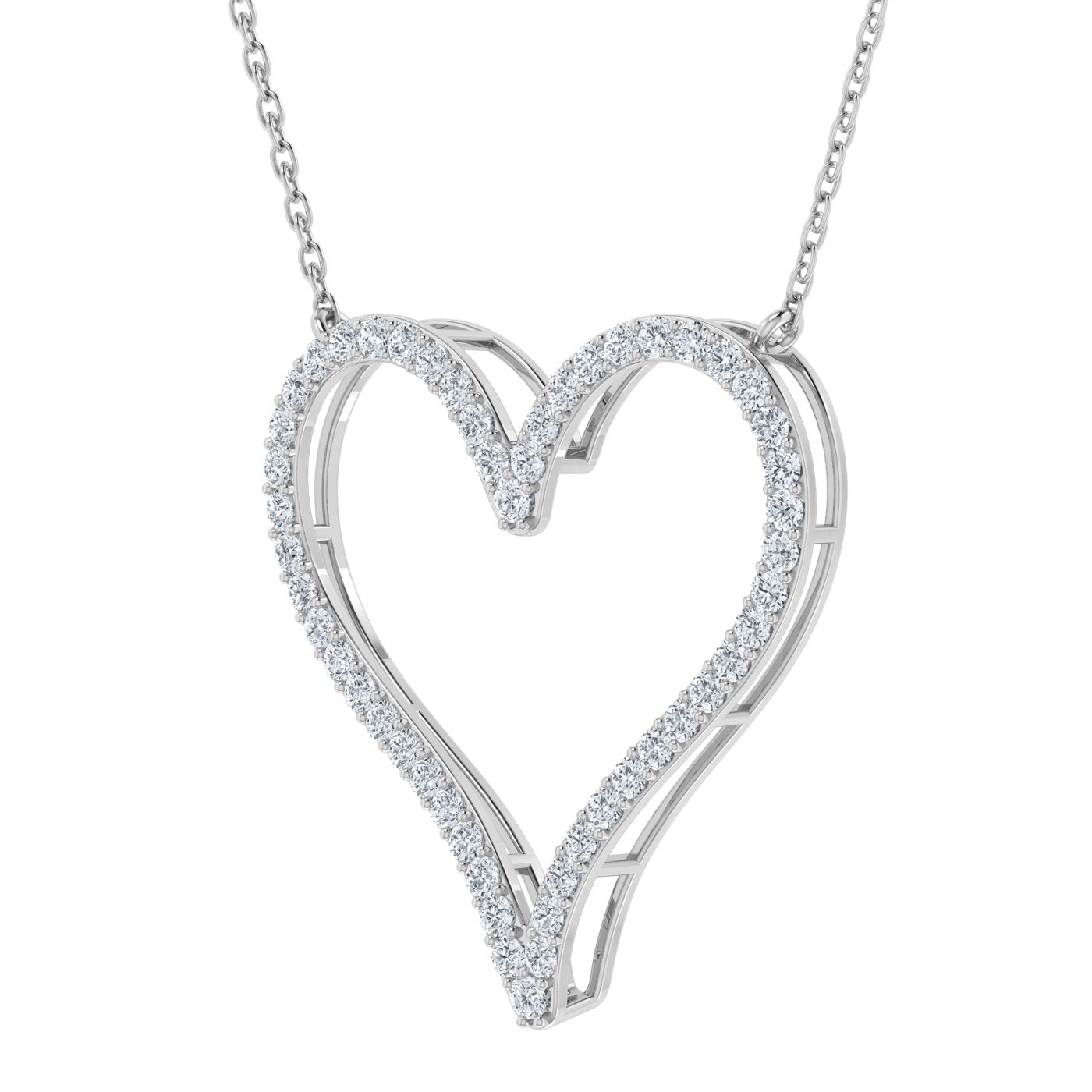 Lab Grown Diamond Heart Shape Necklace